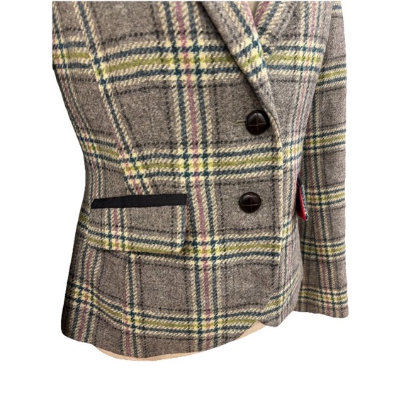 Boden British Tweed By Moon Blazer Women's Plaid Blazer 100% Wool Size 6 - Picture 5 of 9